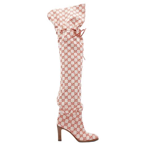 pink gucci uggs|gucci monogram thigh high boots.